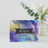 色数々の色&金ゴールドアルコールインクイ恋しく思ズユーの顔 ポストカード (スタンド正面)