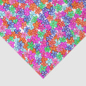 色数々の花フローライラストレーション模様 薄葉紙 (詳細)