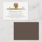 色数々の花ラブツリーRSVP エンクロージャーカード (正面/裏面)