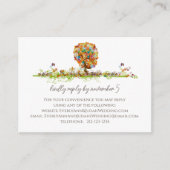 色数々の花ラブツリーRSVP エンクロージャーカード (正面)