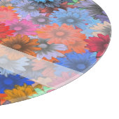 色数々の花柄 カッティングボード (角)