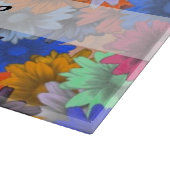 色数々の花柄 カッティングボード (角)