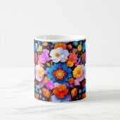 色数々の花柄 コーヒーマグカップ (中央)