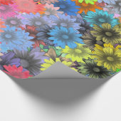色数々の花柄 ラッピングペーパー (角)