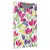 色数々の花水彩ピンク紫イエロー クリップボード (右)