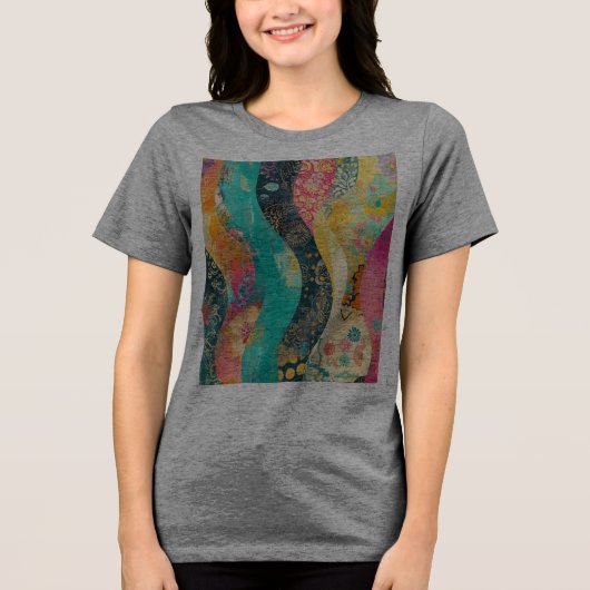 色数々の花波 トライブレンドTシャツ (正面)