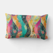 色数々の花波 ランバークッション (裏面)