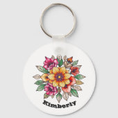 色数々の花 キーホルダー (正面)