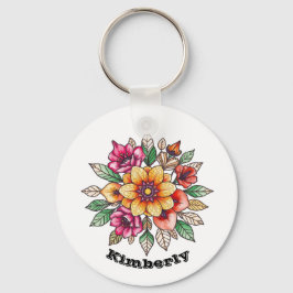 色数々の花 キーホルダー