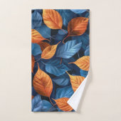 色数々の葉柄 バスタオルセット (ハンドタオル)