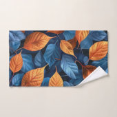 色数々の葉柄 バスタオルセット (ハンドタオル)