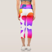 色数々の虹デザイン動物スタイル点 カプリレギンス (裏面)