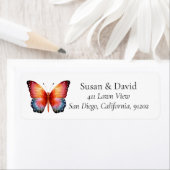 色数々の蝶アドレス ラベル (インサイチュ)