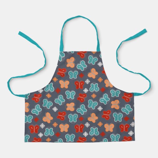 色数々の蝶 エプロン (正面)