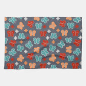 色数々の蝶 キッチンタオル (横)