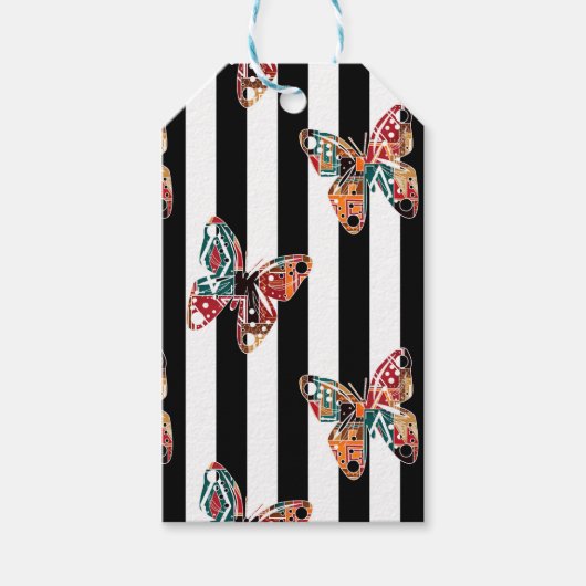色数々の蝶 ギフトタグ (正面)