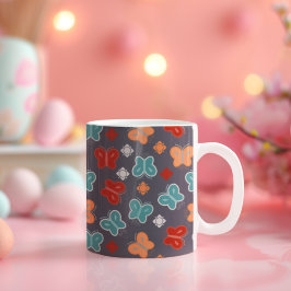 色数々の蝶 コーヒーマグカップ