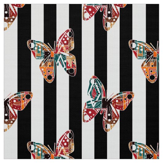 色数々の蝶 ファブリック (見本)