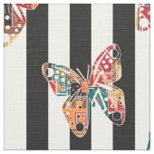 色数々の蝶 ファブリック (クローズアップ)