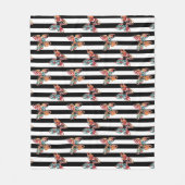 色数々の蝶 フリースブランケット (正面)