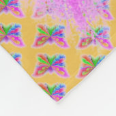 色数々の蝶 フリースブランケット (角)