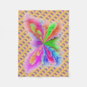 色数々の蝶 フリースブランケット (正面)