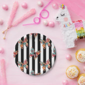 色数々の蝶 ペーパープレート (パーティー)