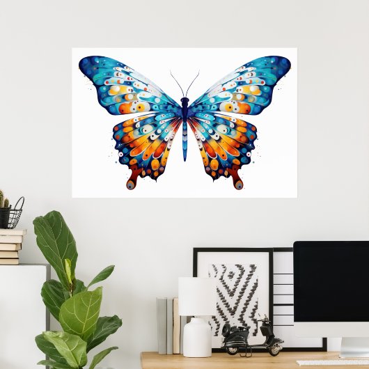 色数々の蝶 ポスター (ホームオフィス)