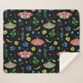 色数々の蝶：明るいシームレスなパターン シェルパブランケット (正面(横))