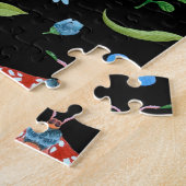 色数々の蝶:明るいシームレスなパターン ジグソーパズル (側面)