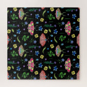 色数々の蝶:明るいシームレスなパターン ジグソーパズル (横)