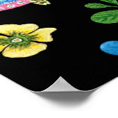 色数々の蝶:明るいシームレスなパターン ポスター (角)