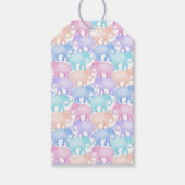 色数々の象赤ちゃんシャワー子誕生日 ギフトタグ (正面)