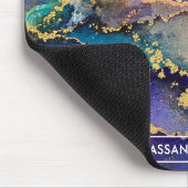 色数々の金ゴールドアルコールインク液体抽象芸術アート マウスパッド (コーナー)