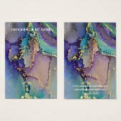 色数々の金ゴールド液体芸術耳飾りディスプレイ (正面&裏面)