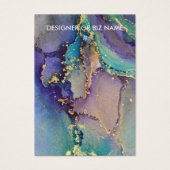 色数々の金ゴールド液体芸術耳飾りディスプレイ (正面)