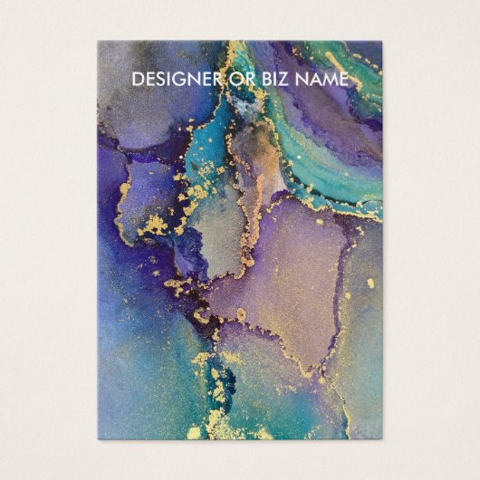 色数々の金ゴールド液体芸術耳飾りディスプレイ (正面)