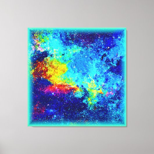 色数々の銀河系デザイン買今 キャンバスプリント (正面)