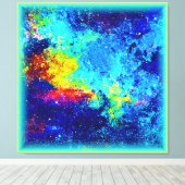 色数々の銀河系デザイン買今 キャンバスプリント (インサイチュ (ウッドフロア))