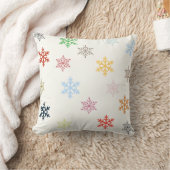色数々の雪片の角枕 クッション (ブランケット)