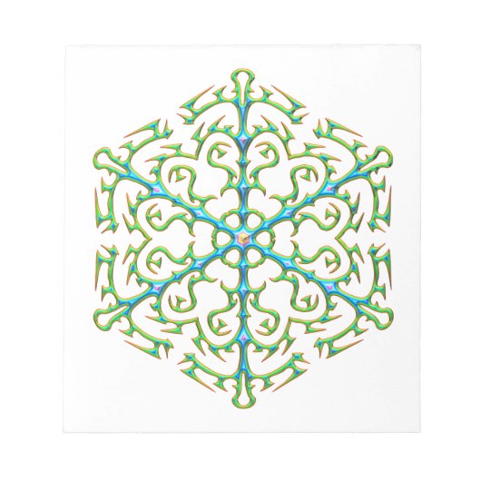 色数々の雪片1 ノートパッド (正面)