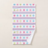 色数々の雪 バスタオルセット (ハンドタオル)