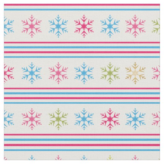 色数々の雪 ファブリック (クローズアップ)