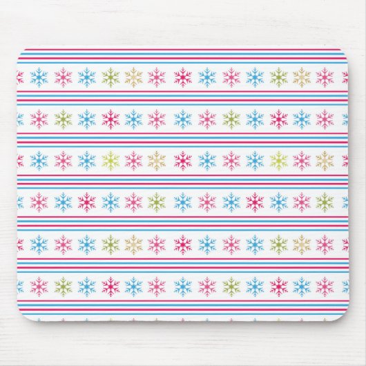 色数々の雪 マウスパッド (正面)