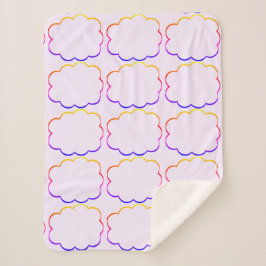 色数々の雲シェルパ毛布 シェルパブランケット