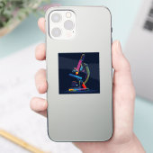 色数々の顕微鏡 シール (スマートフォン)
