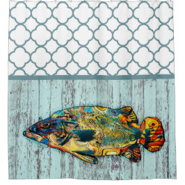 色数々の魚2 シャワーカーテン