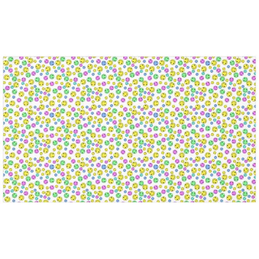 色数々の鮮やかな絵文字顔 テーブルクロス