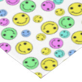色数々の鮮やかな絵文字顔 テーブルクロス (アングル)