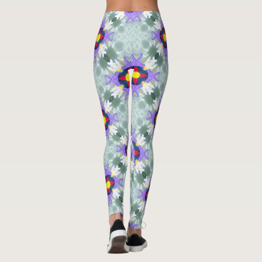 色数々の4点星 レギンス (裏面)